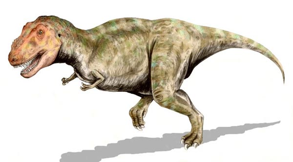 laufender Tyrannosaurus rex in korrekter Körperhaltung