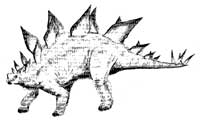 Stegosaurus zum Ausmalen